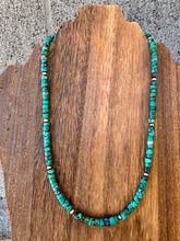 Load image into Gallery viewer, Genuine Blue Green Turquoise Choker With Navajo Pearls
