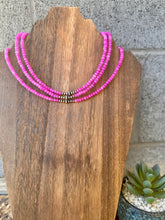 Load image into Gallery viewer, Hot Pink Choker With Navajo Pearls