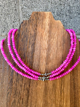 Load image into Gallery viewer, Hot Pink Choker With Navajo Pearls