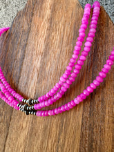 Load image into Gallery viewer, Hot Pink Choker With Navajo Pearls