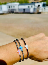 Load image into Gallery viewer, Navajo Pearl Bracelet With Opal Cross