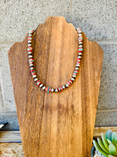 Load image into Gallery viewer, 8MM Navajo Pearl Necklace With Spiny Oyster & Turquoise