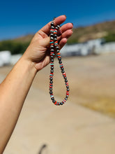 Load image into Gallery viewer, 8MM Navajo Pearl Necklace With Spiny Oyster & Turquoise