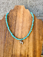 Load image into Gallery viewer, Genuine Turquoise Nuggets With Sterling Silver Cow Pendant