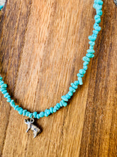 Load image into Gallery viewer, Genuine Turquoise Nuggets With Sterling Silver Cow Pendant