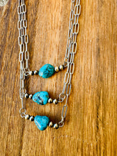 Load image into Gallery viewer, Genuine Turquoise Bar Choker With 4MM Navajo Pearls