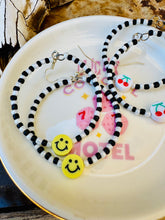Load image into Gallery viewer, Checkered Hoops/ Cherries or Smiley
