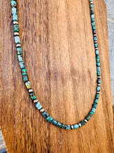 Load image into Gallery viewer, 24" Long Turquoise Necklace With 4MM Navajo Pearls