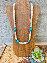 Load image into Gallery viewer, Rondelle Bone And XL Turquoise With 6MM Navajo Pearls