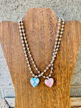 Load image into Gallery viewer, Checkered Heart Necklace
