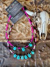 Load image into Gallery viewer, Turquoise Teardrop Choker