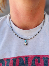 Load image into Gallery viewer, Navajo Pearl Choker With Heart Pendant