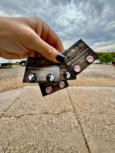 Load image into Gallery viewer, Ying Yang & Checkered Stud Earrings