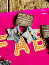 Load image into Gallery viewer, Cowhide Earrings, Bolts, Stars & Tag Earrings