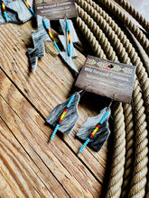 Load image into Gallery viewer, Cowhide Earrings, Bolts, Stars & Tag Earrings