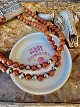 Load image into Gallery viewer, Navajo Pearl Necklace with Sandstone