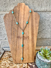 Load image into Gallery viewer, Navajo Pearl Lariat Necklace With Turquoise