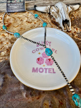 Load image into Gallery viewer, Navajo Pearl Lariat Necklace With Turquoise