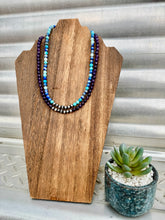 Load image into Gallery viewer, Blue Agate & Amethyst With Navajo Pearls Chokers