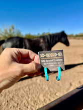 Load image into Gallery viewer, Turquoise Inlay Hoops
