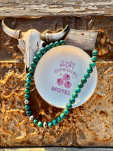 Load image into Gallery viewer, 10MM Green Blue Turquoise Necklace With 10MM Navajo Pearls