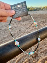 Load image into Gallery viewer, 4MM Navajo Pearls With XL Fresh Water Pearls