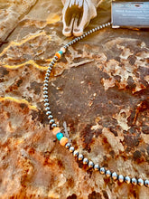 Load image into Gallery viewer, 3MM Navajo Pearl Choker With Turquoise