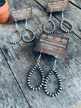Load image into Gallery viewer, Authentic Navajo Pearl Teardrop Earrings