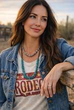 Load image into Gallery viewer, 24" Genuine AZ Turquoise Necklace With Heishi
