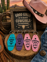 Load image into Gallery viewer, Cowgirl Era + Cowboy Wife Keychain
