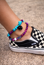 Load image into Gallery viewer, Purple N Turquoise Anklets
