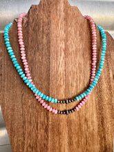 Load image into Gallery viewer, Pink + Blue Mother of Pearl With Navajo Pearl
