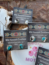 Load image into Gallery viewer, White Buffalo And Turquoise Stud Earrings
