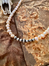 Load image into Gallery viewer, Peach Pearls Necklace With Navajo Pearls
