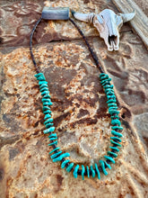 Load image into Gallery viewer, 24" Genuine AZ Turquoise Necklace With Heishi
