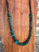 Load image into Gallery viewer, 24" Genuine AZ Turquoise Necklace With Heishi
