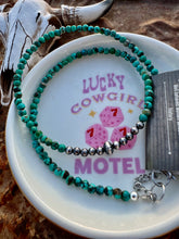Load image into Gallery viewer, 4MM Genuine Turquoise Necklace With Center Navajo Pearls
