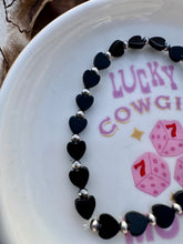 Load image into Gallery viewer, Black Hearts &amp; Navajo Pearl Bracelet
