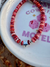 Load image into Gallery viewer, Red Spiny Oyster Bracelet With Sterling Star
