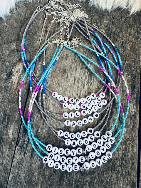 Punchy Seed Bead Chokers