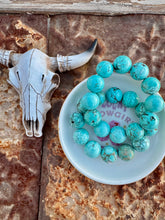 Load image into Gallery viewer, Jumbo Faux Turquoise Bracelet
