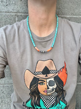 Load image into Gallery viewer, Classic Southwestern Style Necklace - Turquoise + Spiny + Navajo Pearls
