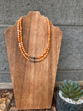 Load image into Gallery viewer, Orange Fresh Water Pearls With Navajo Pearls
