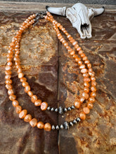 Load image into Gallery viewer, Orange Fresh Water Pearls With Navajo Pearls
