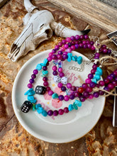Load image into Gallery viewer, Purple N Turquoise Anklets
