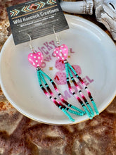 Load image into Gallery viewer, Desert Heart Beaded Fringe Earrings
