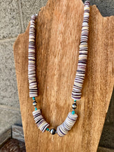 Load image into Gallery viewer, Gigantic Wampum Necklace + Navajo Pearls + Turquoise
