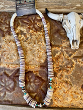 Load image into Gallery viewer, Gigantic Wampum Necklace + Navajo Pearls + Turquoise
