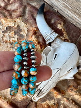 Load image into Gallery viewer, Genuine Turquoise + Spiny Oyster Mohave Bracelet
