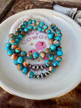 Load image into Gallery viewer, Genuine Turquoise + Spiny Oyster Mohave Bracelet
